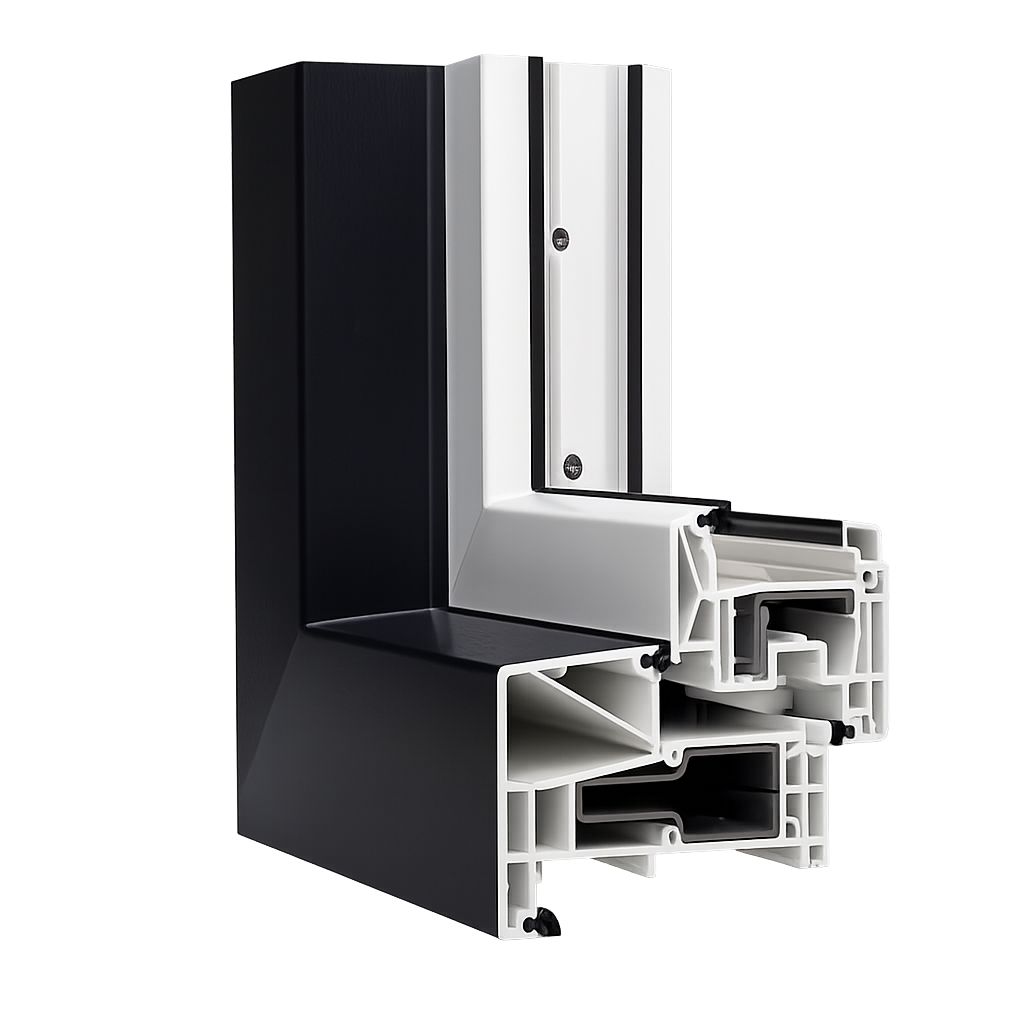 NL breed profiel (antraciet), 3-dubbel glas